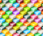 Color stereo box vector background
